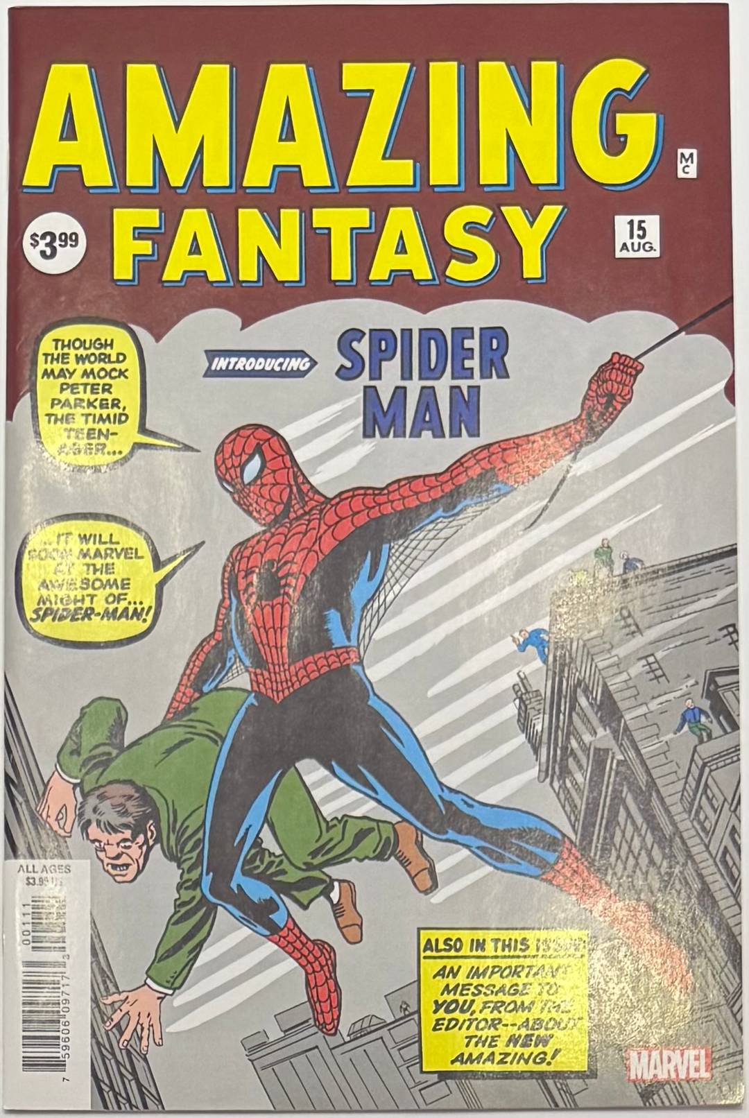 🔑Amazing Fantasy #15 facsimile 