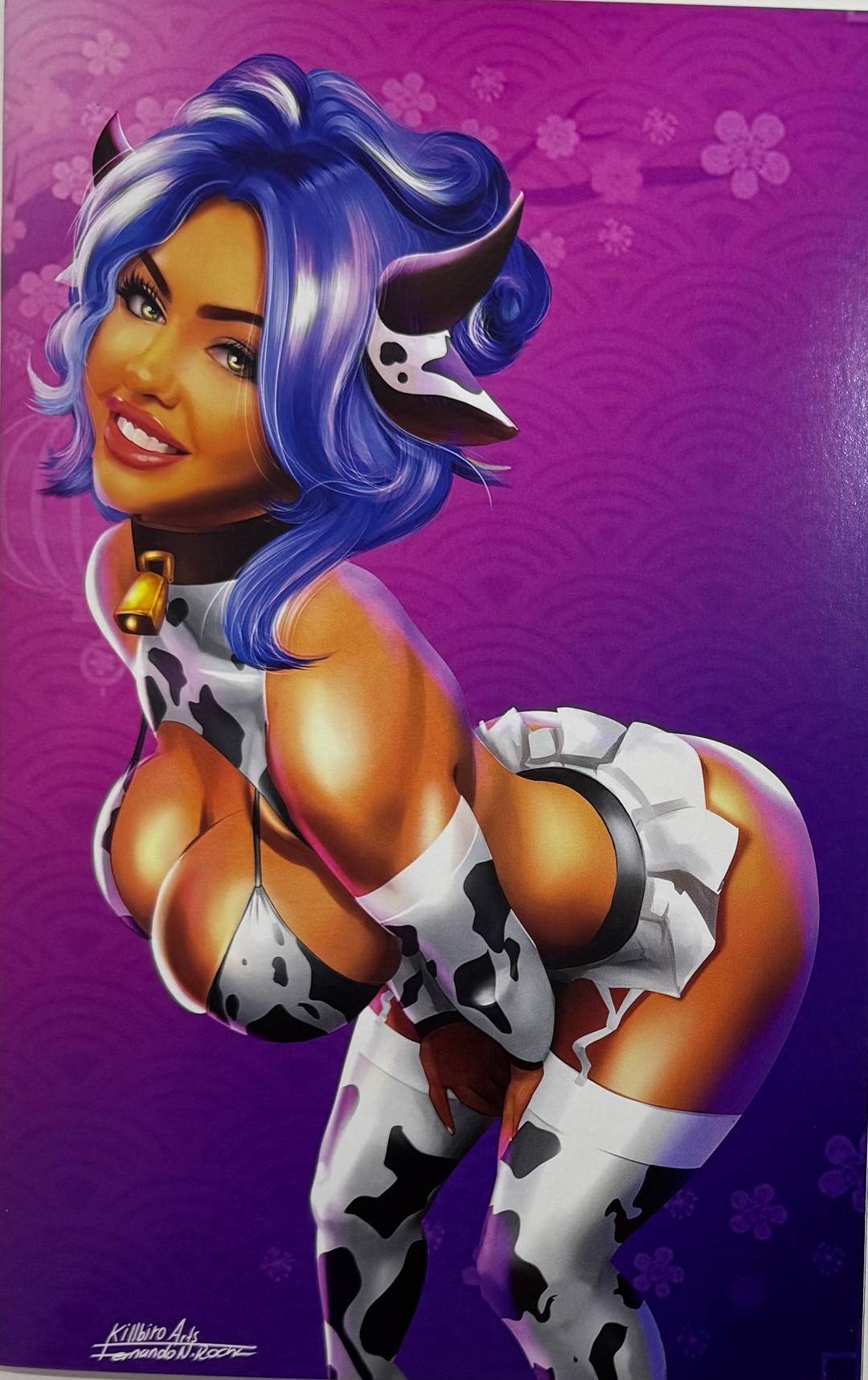 M House Peyton Blue Cow Girl Cover