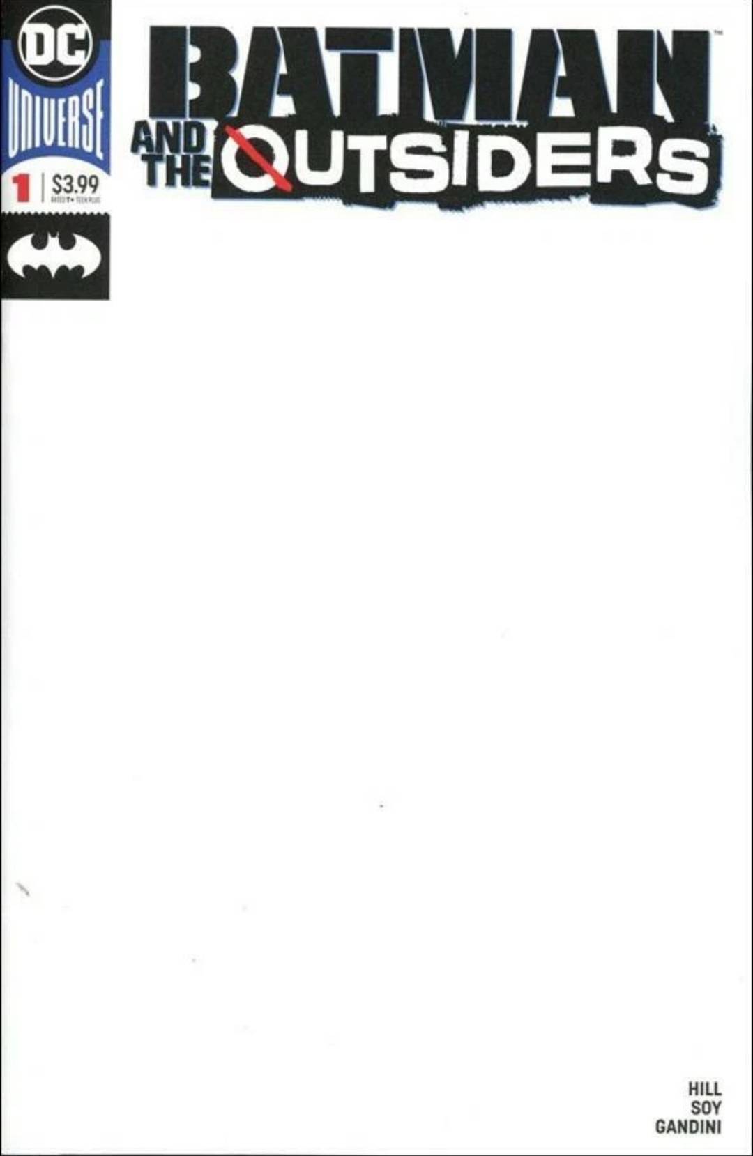 Batman and the Outsiders #1 Blank