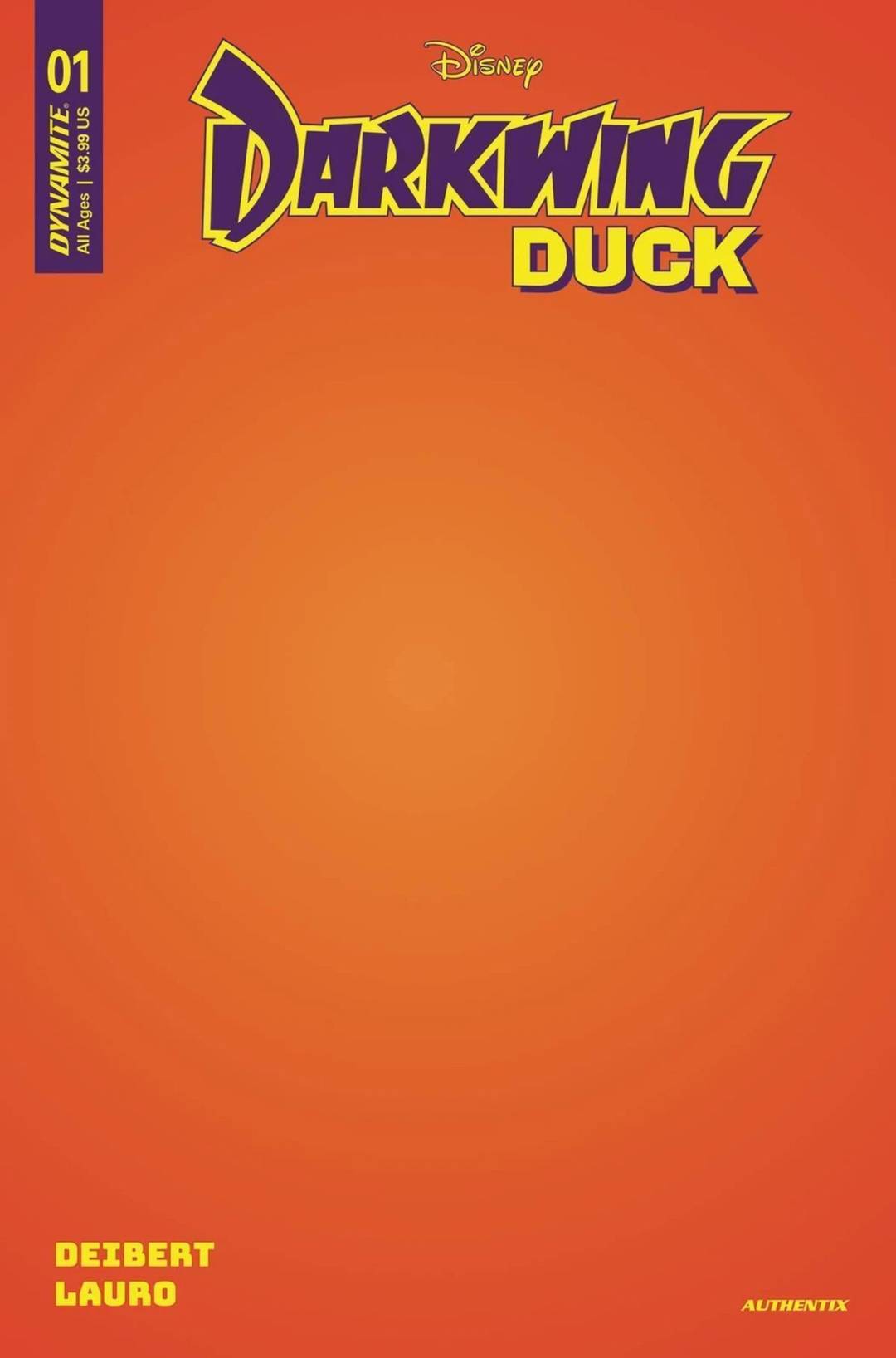 Darkwing Duck #1 Orange Blank