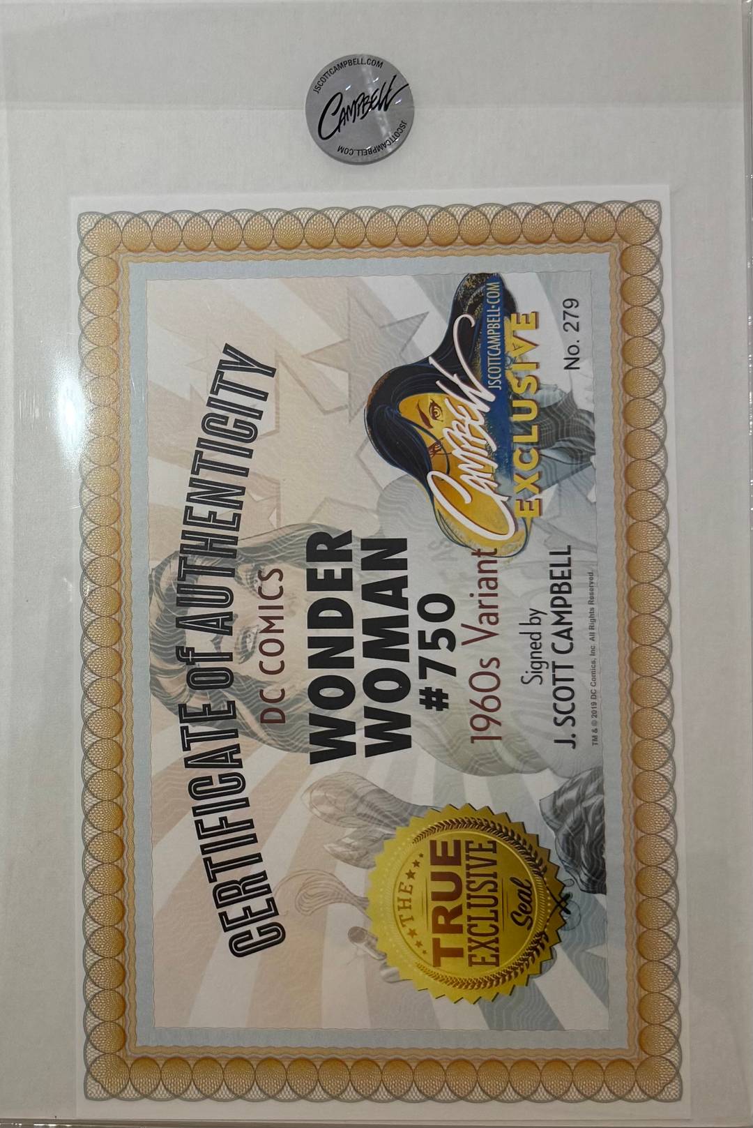 Wonder Woman #750 1960’s Variant w/ COA thumbnail 2