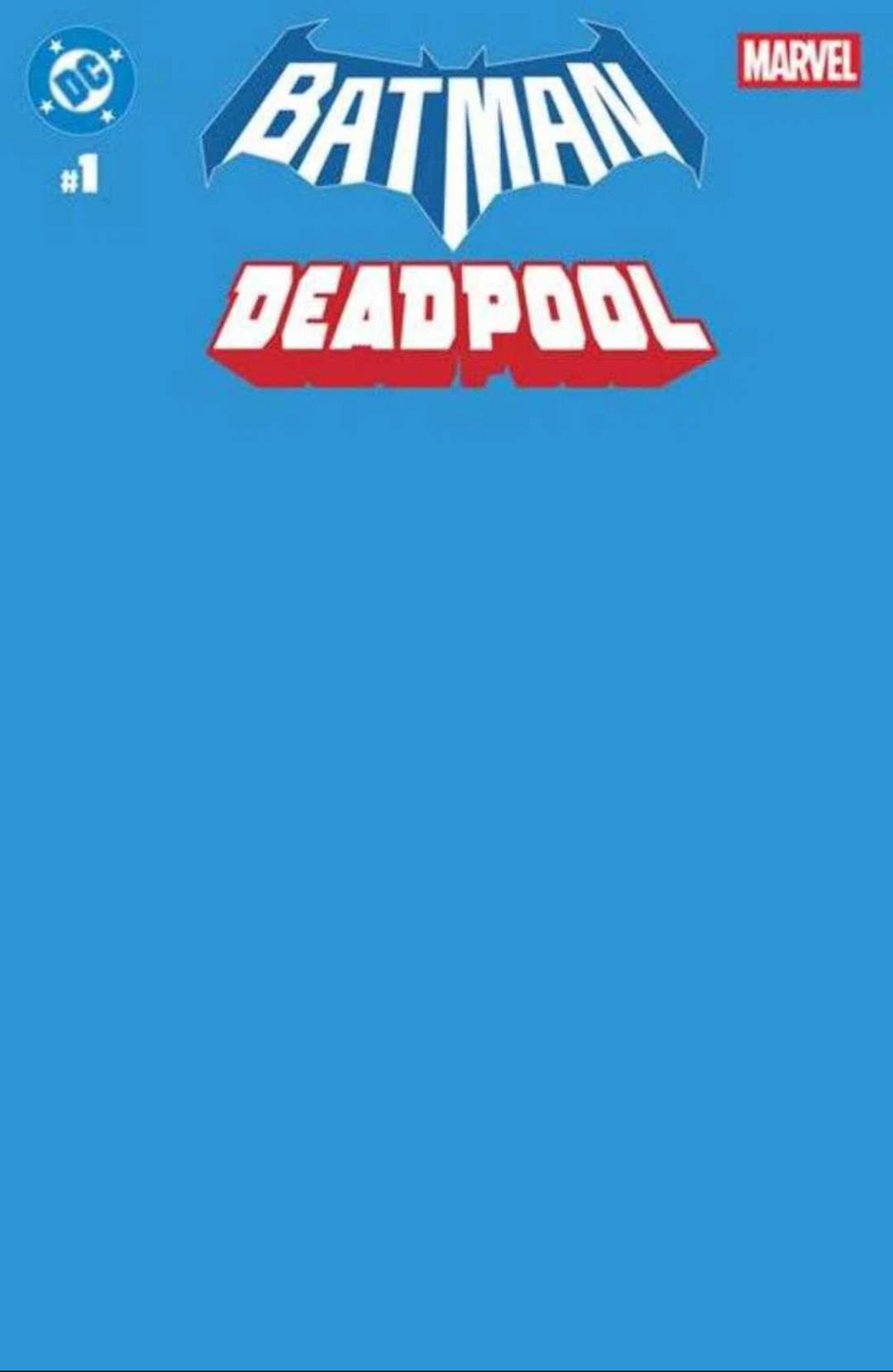 DC Marvel Batman Deadpool #1 Blue Blank