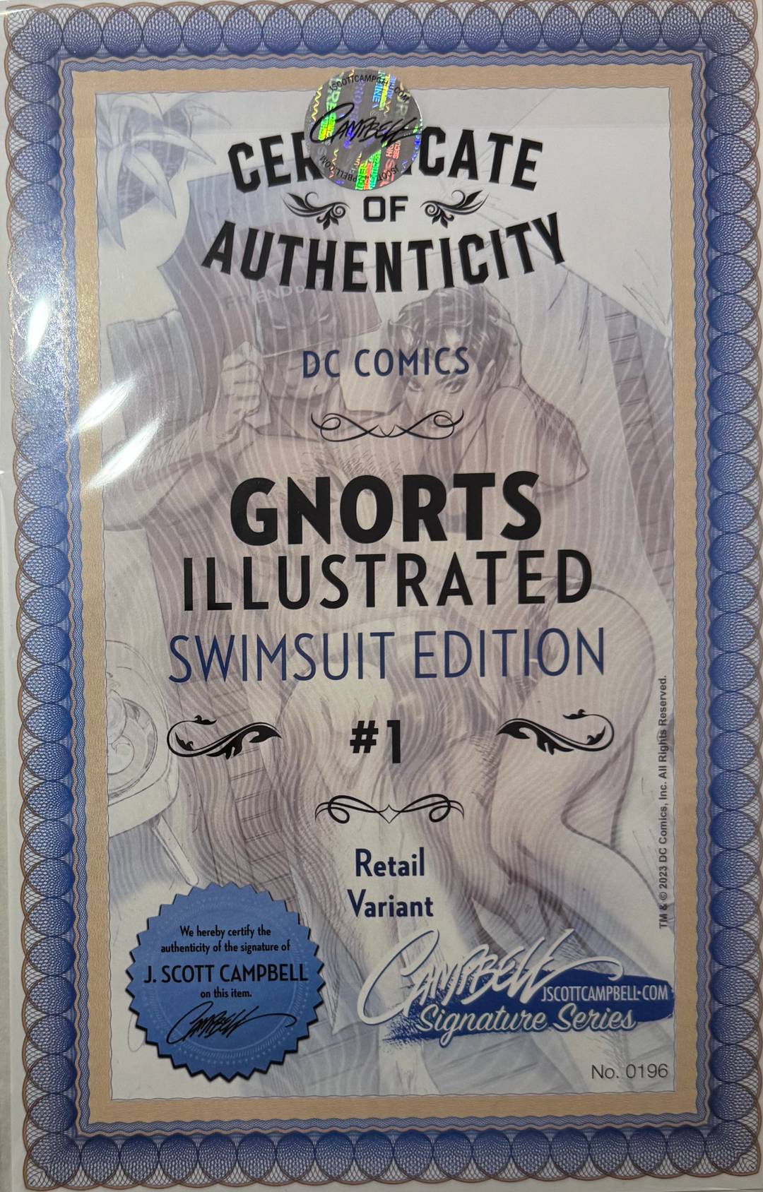 G’NORT’S ILLUSTRATED SWIMSUIT EDITION #1 w/COA thumbnail 2